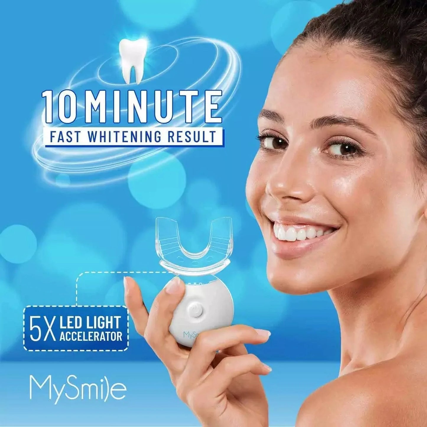 2PC Teeth Whitening Kit with 5-LED Light, 6Pc Opalescence Whitening Gel Powerful Formula,10 Min Fast Tooth Whitener