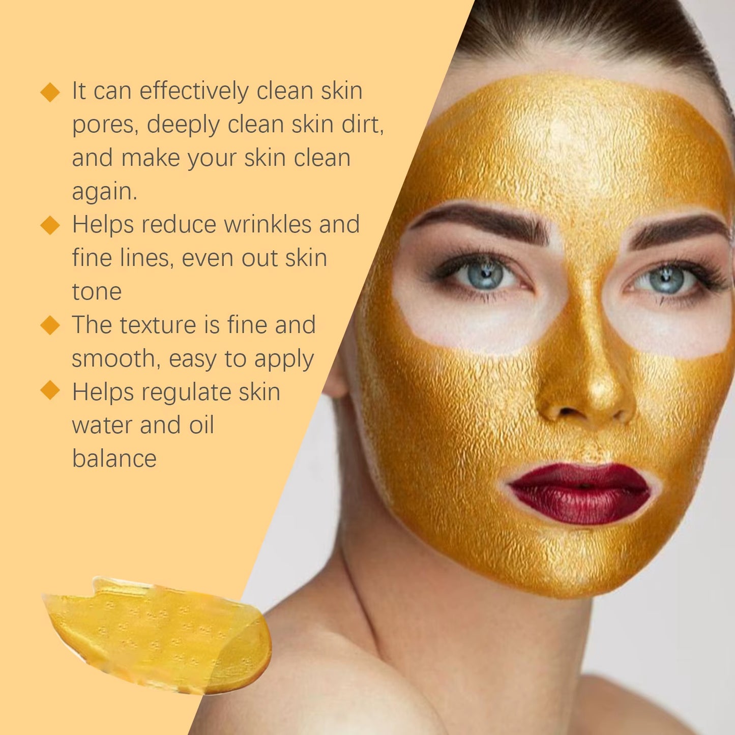 50G Turmeric Exfooliating Facial Mask Cleaning Shrink Pores Blackhead Remove Hydrate Moisturize Brighten Peeling Face Mask