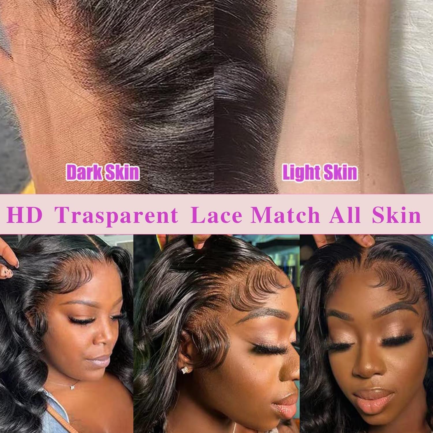 Short Lace Front Wigs Human Hair 180% Density - 13X4 Short Body Wave Lace Frontal Wigs Human Hair Hair Glueless Wigs Human Hair Pre Plucked with Baby Hair Natural Black 14 Inch