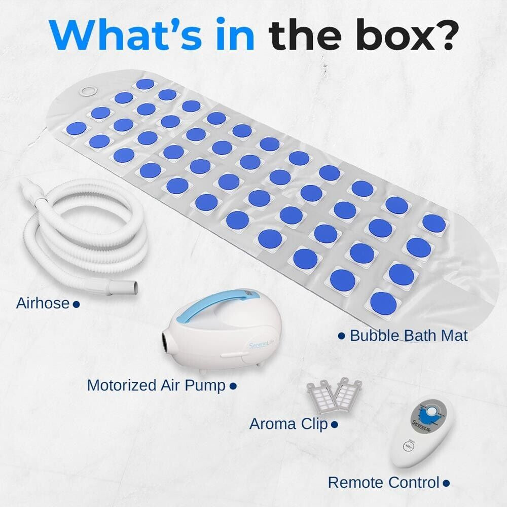 Serenelife Portable Spa Bubble Bath Massager Thermal Spa Waterproof Non-Slip